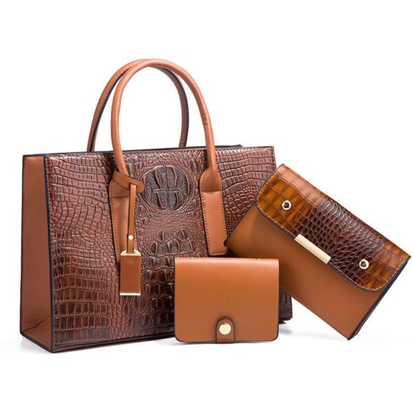 3-in-1 Croc Pattern Handbag - Image 3